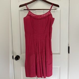 Loft cotton dress, size 6, in lovely pink color.